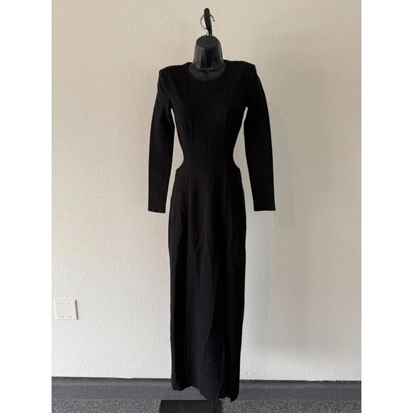 Nicholas Zaire Open Back Long Sleeve Jersey Maxi Dress w/ Slit - Sz 2 - Picture 2 of 15